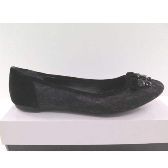 Alfani Shoes New Womens Alfani Makkey Flats Black Lace M Poshmark